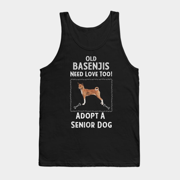 Senior Dog Adoption T-Shirt for Basenji Dog Lovers Tank Top by bbreidenbach